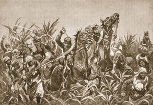 Les combats autour de Tientsin : Charge de la cavalerie japonaise, illustration de 